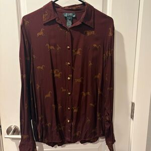 Vintage Lauren Ralph Lauren Horse Motif Button-Down Shirt